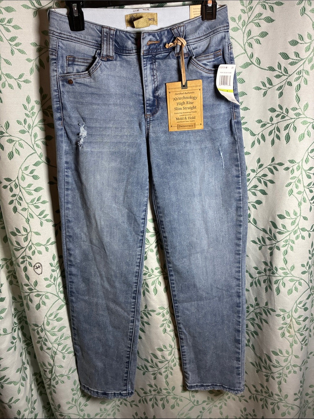 Democracy Light Blue High-Rise Slim Straight Jeans